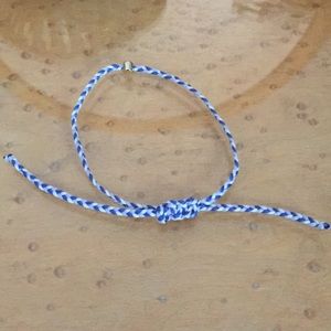 Pretty adjustable braided blue bracelet!